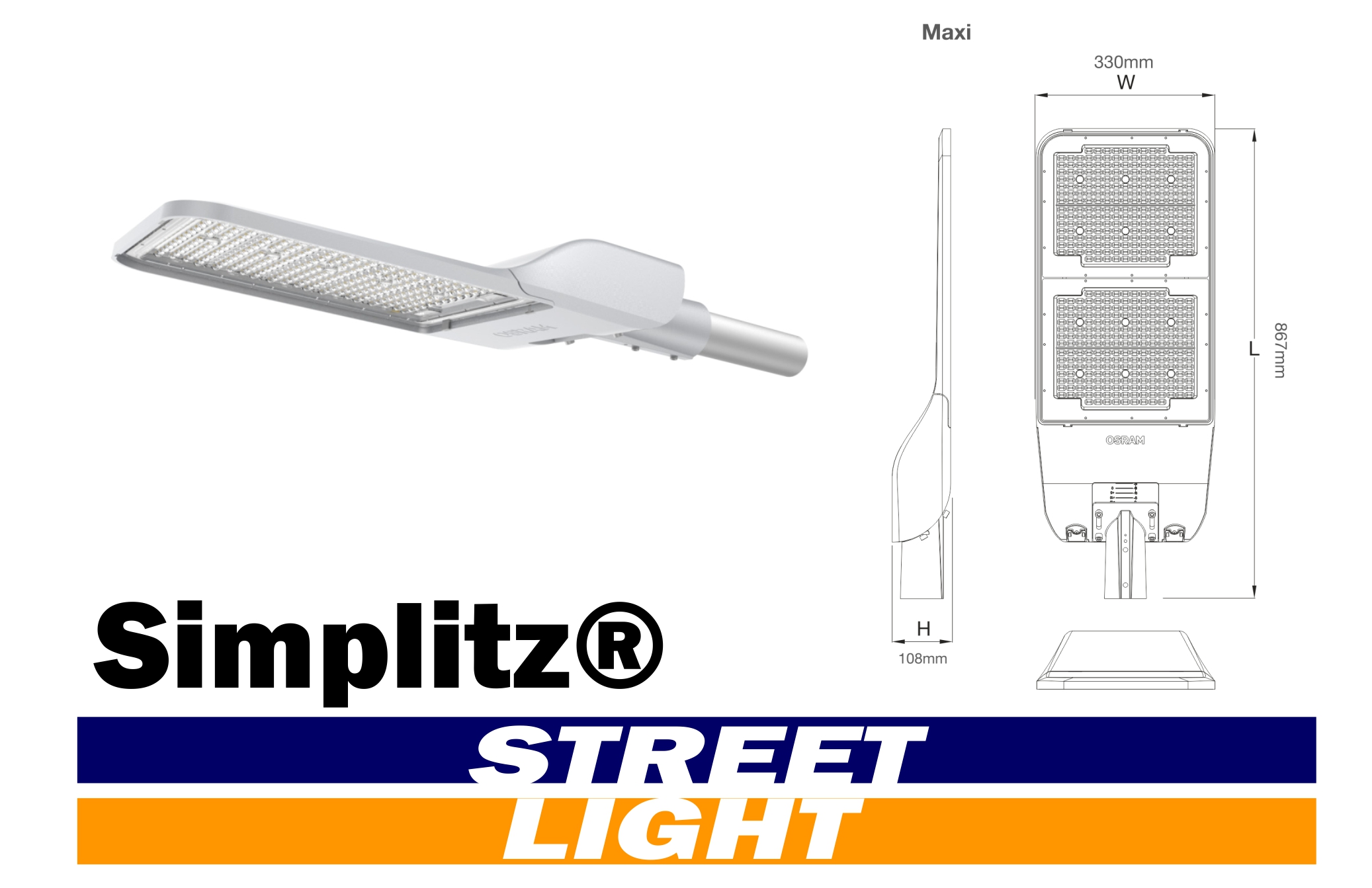 SIMPLITZ® Led STRET LIGHT HEADER