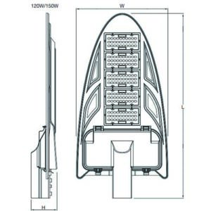 LEDENVO STREET LIGHT 120W DAN 150W