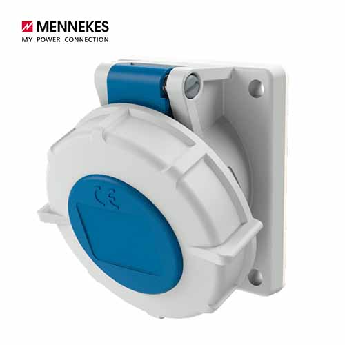 Panel mounted receptacle with TwinCONTACT 1701 Mennekes